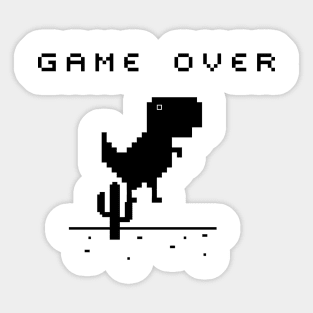 Chrome Dinosaur ( T-Rex Dino) Game Over Sticker